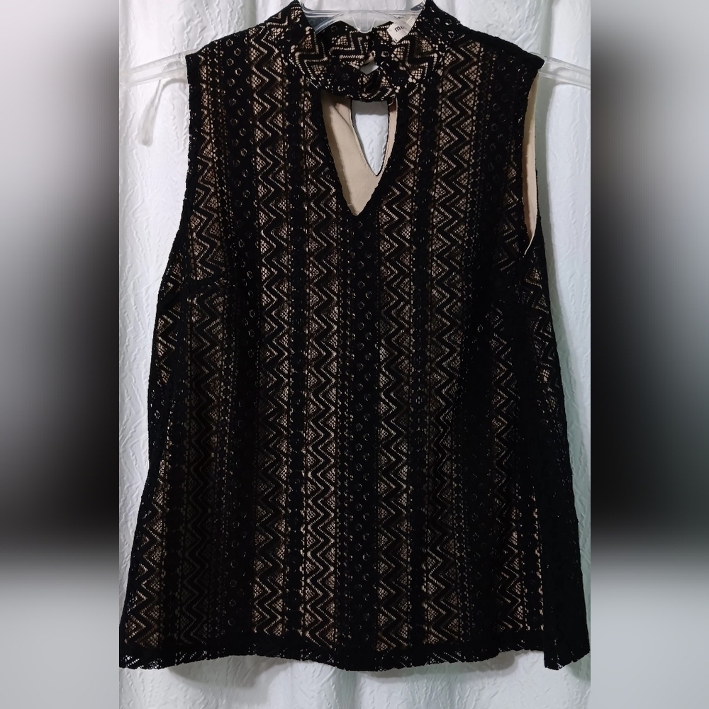 3 X$25. Monteau black lace top Size M